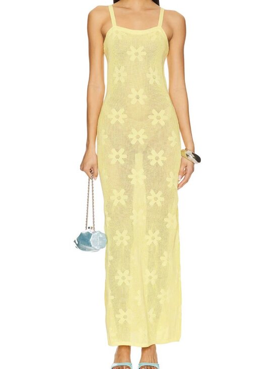 Beach Riot Other - Beach Riot Butter Blossom Conrad Sheer Cover-Up Maxi Dress Medium 8344